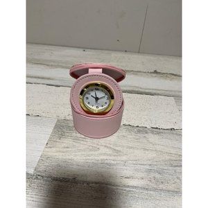 Heartfelt Collection tabletop clock in pink zippered case. NWT